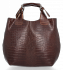 Kožené kabelka shopper bag Vittoria Gotti hnědá VG804