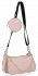 Kožené kabelka univerzální Vittoria Gotti pudrová růžová B40
