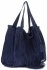 Kožené kabelka shopper bag Vittoria Gotti tmavě modrá V6048