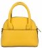 Malá Kožená Kabelka Italský Kufřík Do Ruky 6602 Žlutá