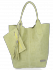 Kožené kabelka shopper bag Vittoria Gotti limetková B22