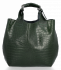 Kožené kabelka shopper bag Vittoria Gotti lahvově zelená VG804