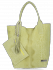 Kožené kabelka shopper bag Vittoria Gotti limetková B23