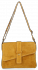 Kožené kabelka listonoška Vittoria Gotti hořčicová V2003