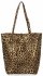Módní kožená taška Shopper Bag s kosmetickou taštičkou 168 Zlatá