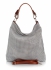 Kožené kabelka univerzální Genuine Leather světle šedá 17