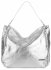 Kožené kabelka shopper bag Vittoria Gotti stříbrná V8818