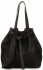 Bőr táska shopper bag Genuine Leather fekete 1158