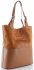 Bőr táska shopper bag Genuine Leather vörös 216