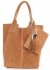 Bőr táska shopper bag Genuine Leather vörös 801