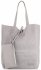 Bőr táska shopper bag Vittoria Gotti világosszürke V602