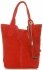 Bőr táska shopper bag Vittoria Gotti piros V5190