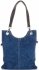 Bőr táska levéltáska Genuine Leather kék 222
