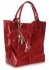 Bőr táska shopper bag Genuine Leather piros 788