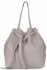 Bőr táska shopper bag Genuine Leather szürke 1158