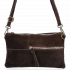 Bőr táska levéltáska Vittoria Gotti csokoládé VPOS8