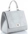 Bőr táska kuffer Genuine Leather világosszürke 295