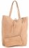 Bőr táska shopper bag Vera Pelle bézs 601