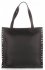 Bőr táska shopper bag Genuine Leather fekete 5013