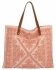 Włoska Torebka Shopper bag w Modne Wzory 5887 Pudrowy Róż