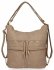 Uniwersalne Torebki Damskie XL z funkcją plecaczka firmy Herisson Ciemno Beżowa