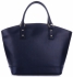 Modne Torebki skórzane typu Shopper bag łódka Granat