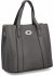 Klasyczna Torebka Damska 3 Komory firmy Herisson 22R561 Szara
