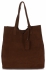 Vittoria Gotti Uniwersalna Torebka Skórzana Shopper XXL Zamsz Naturalny wysokiej jakości Brązowa