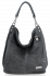 Vittoria Gotti Uniwersalne Torebki Skórzane XXL idealne na co dzień Ciemno Szara
