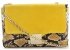 Vittoria Gotti Ekskluzywna Firmowa Listonoszka Skórzana Made in Italy w modny motyw węża Żółta
