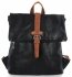 Plecak Damski w Stylu Vintage firmy Herisson 165B312 Czarny/Brązowy