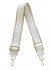 Modny Pasek Do Torebki Geometric PA005 Biały/Ciemno Beżowy