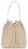 Modne Torebki Skórzane Vittoria Gotti Made in Italy z Kosmetyczką Beżowa