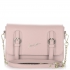 Vittoria Gotti Eleganckie Włoskie Torebki Skórzane Listonoszki Pudrowy Róż