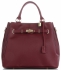 Vittoria Gotti Firmowy Kuferek Skórzany Made in Italy Bordowy