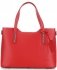 Klasyczna Torebka Skórzana Kufer XXL firmy Vittoria Gotti Czerwona