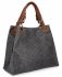 Modna Torebka Skórzana Shopper Bag 2269-J Szara