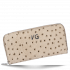 Firmowy Skórzany Portfel Damski w motyw strusia Vittoria Gotti Made in Italy Ziemisty