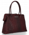 Vittoria Gotti Klasyczne Torebki Skórzane we wzór Aligatora Bordowa