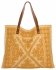 Włoska Torebka Shopper bag w Modne Wzory 5887 Żółta