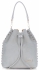Modne Torebki Skórzane Vittoria Gotti Made in Italy z Kosmetyczką Jasno Szara