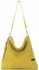 Vittoria Gotti Uniwersalna Torebka Skórzana Listonoszka XL do noszenia na co dzień Żółta
