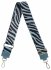 Modny Pasek Do Torebki Zebra P002 Jasno Niebieski