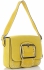 Vittoria Gotti Modna Torebka Skórzana Listonoszka z Nitami w stylu Glamour Żółta