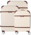 Ekskluzywny Zestaw Walizek 3w1 z możliwością poszerzenia firmy Snowball Beżowy
