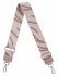 Modny Pasek Do Torebki Zebra P002 Ciemno Beżowy