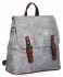 Modny Plecak Damski Vintage firmy Herisson 1552L2047 Ciemno Srebrny