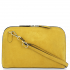 Vittoria Gotti Firmowa Torebka Skórzana Listonoszka na każdą okazję Żółta