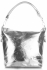VITTORIA GOTTI Made in Italy Elegancka Torebka Listonoszka Skórzana Srebrna