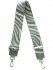 Modny Pasek Do Torebki Zebra P002 Jasno Zielony/Beżowy